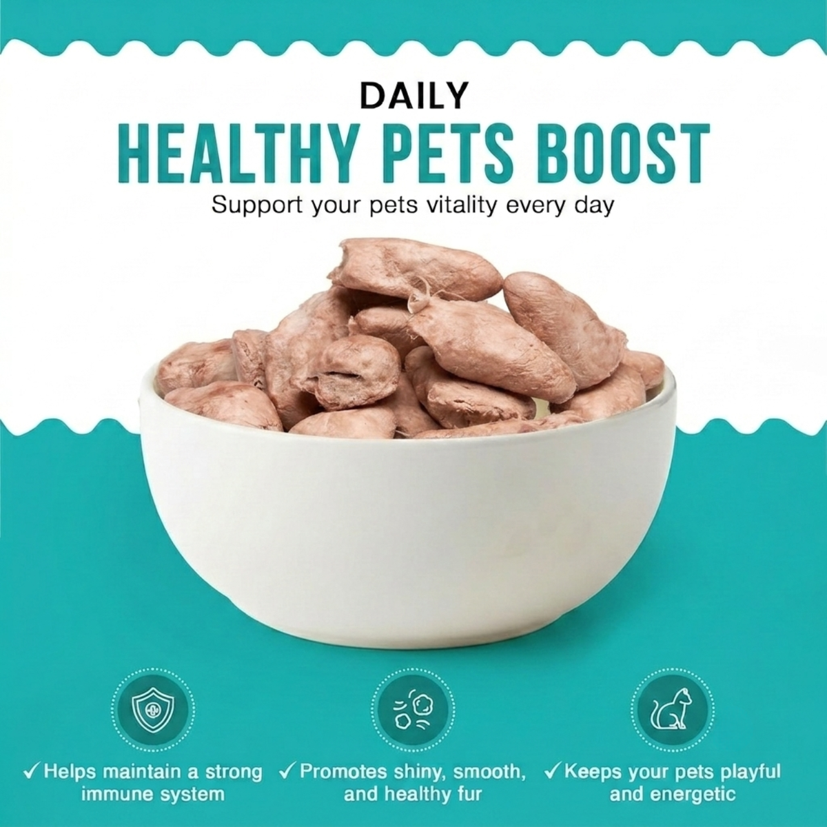 AncestryBite Freeze-Dried Chicken Heart Treats 200g