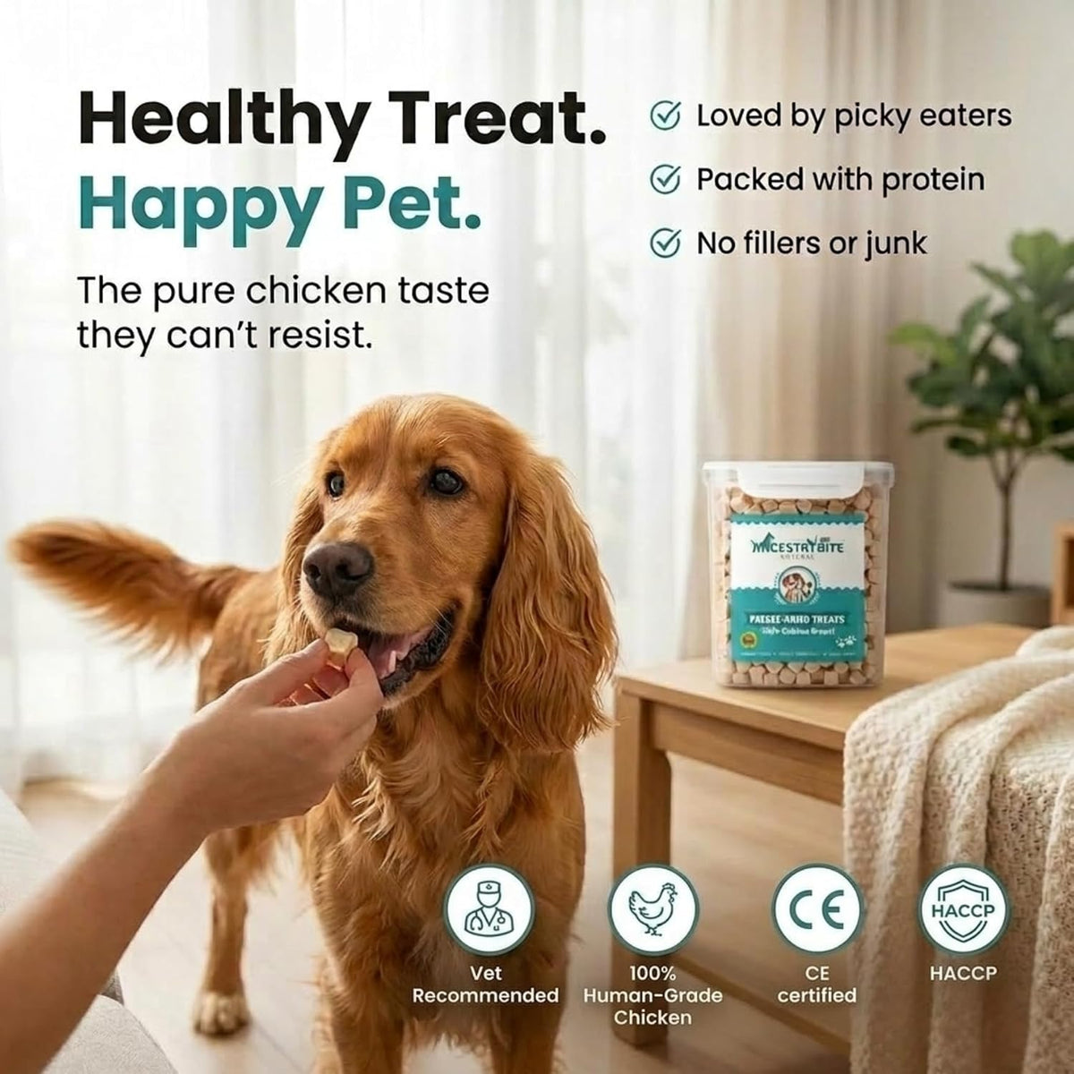 Ancestry Bite Freeze-Dried Chicken Breast Treats 500g