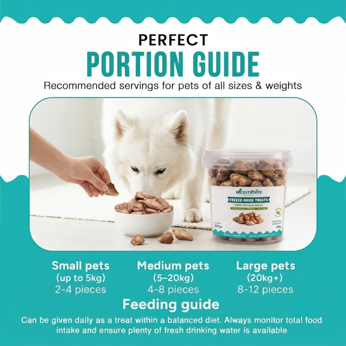 AncestryBite Freeze-Dried Chicken Heart Treats 200g