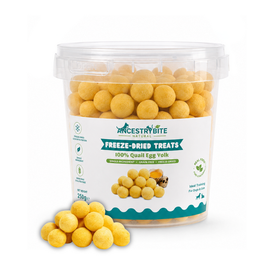 AncestryBite Freeze-Dried Quail Egg Yolk Treats 250g