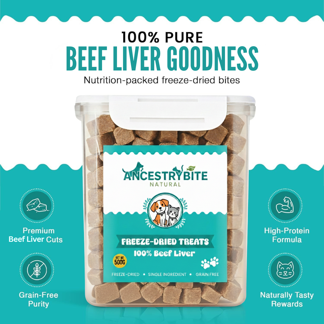 Ancestry Bite Freeze-Dried Beef Liver Treats 500g