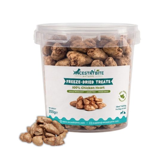 AncestryBite Freeze-Dried Chicken Heart Treats 200g